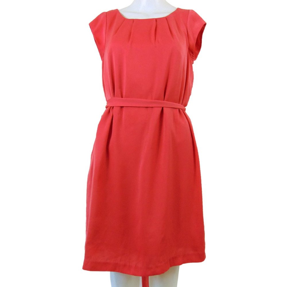 CHIC by Jacob Dark Salmon Capsleeve Dress
